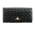 Vivienne Westwood Embossed Continental Wallet, &pound;50, Handbags, Black, Leather, Front view